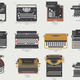 Imagen para el artículo titulado 100 años de máquinas de escribir, en una sola ilustración